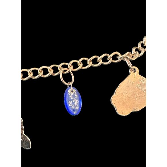 Vintage Disney Aladdin Charm Bracelet - Magic Lamps and  Vintage Disney Aladdin Charm Bracelet Genie Jasmine 90s Applause Gold Tone